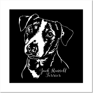 Funny Jack Russell Terrier dog portrait gift Posters and Art